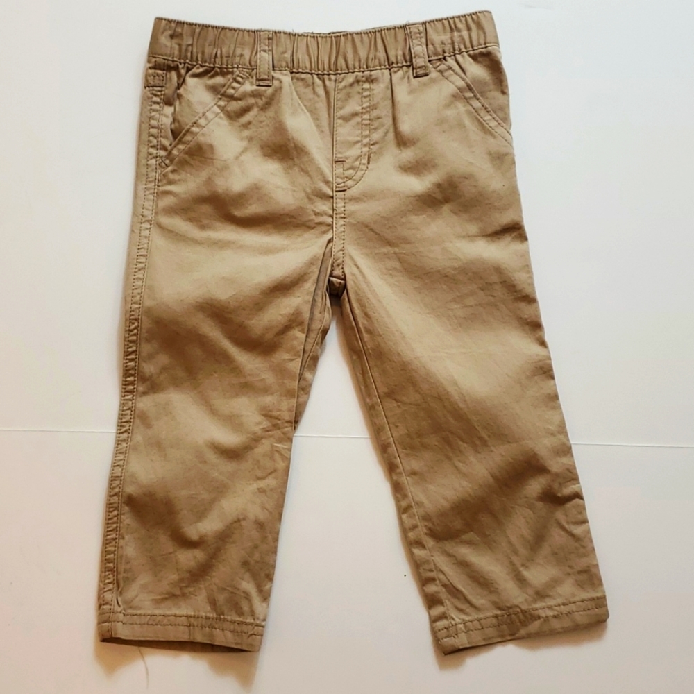 Kids size 24 months tan khaki pull on pants
